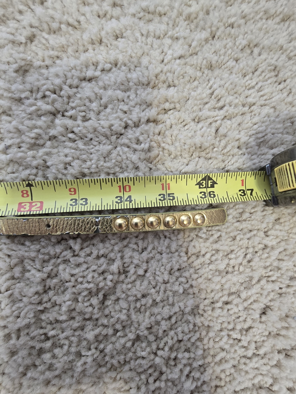 J. Crew Gold Metallic Skinny Stud Belt